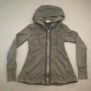 Prairie Underground Long Cloak Hoodie Womens Medium Gray Jacket USA Made‎